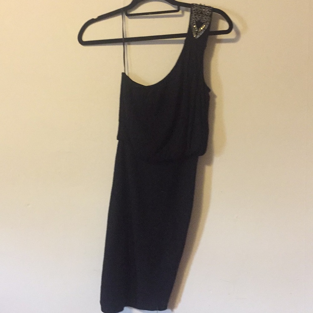 Guess one shoulder dress with beedings / sz medium